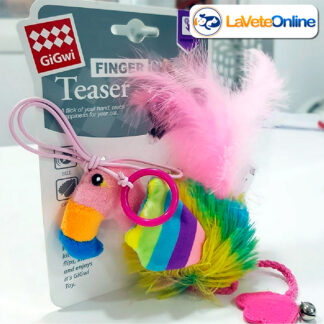 Flamenco Cascabel GIGWI FINGER RING BIRD WITH CRINKLE PAPER (MILX7471)