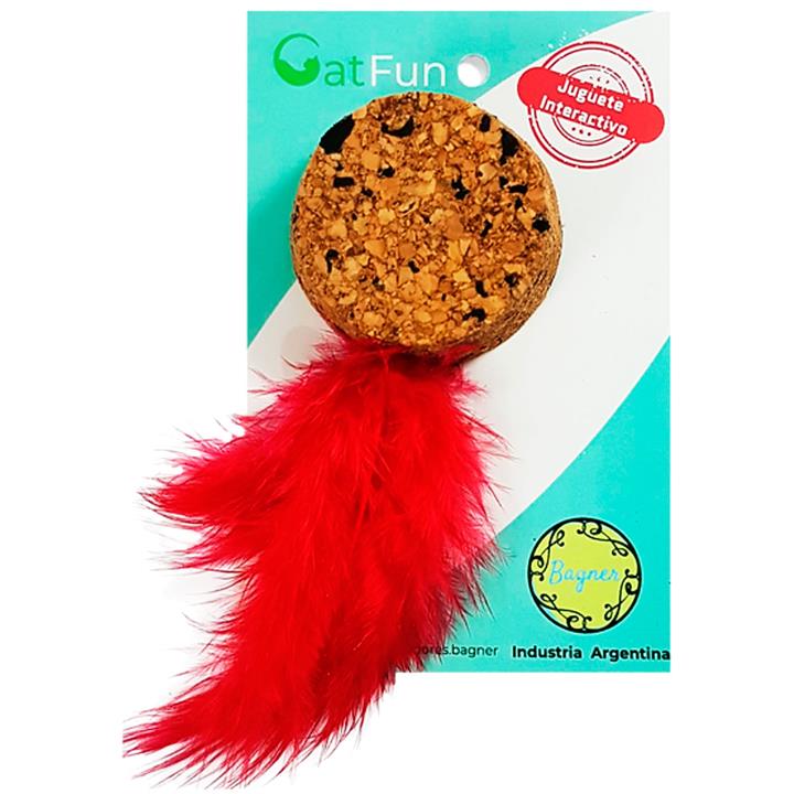 Juguete Corcho Pluma Gato (BG027)
