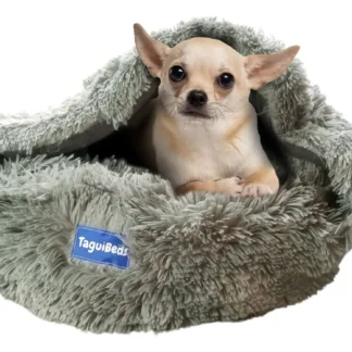 Cama Moises Cueva 50cm Diametro Manta Sleeping para Perro o Gato - Gris