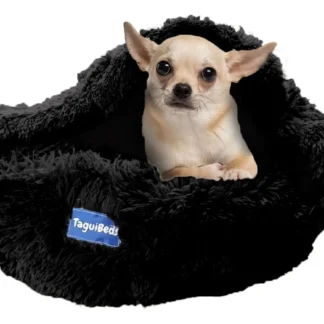 Cama Moises Cueva 50cm Diametro Manta Sleeping para Perro o Gato - Negro