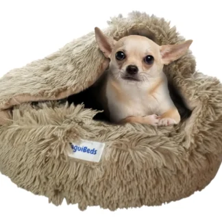 Cama Moises Cueva 50cm Diametro Manta Sleeping para Perro o Gato - Beige