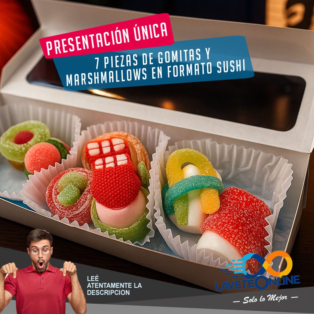 Estuche Sushi Box Gomitas Golosinas Regalo Original Premium - 7 Piezas - Imagen 3