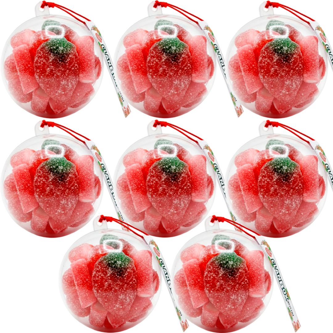 Pack x 8 Bolas Navidad C/gomitas Adorno Esfera Arbolito Regalo Original