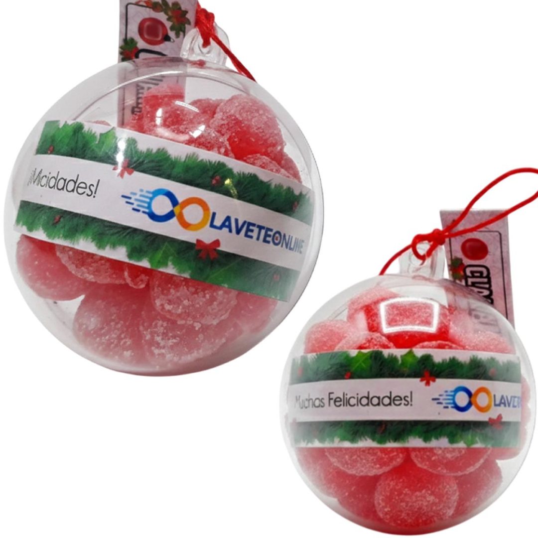 Esfera Navideña Personalizada Rellena de Gomitas – Souvenir y Regalo Original - Imagen 3