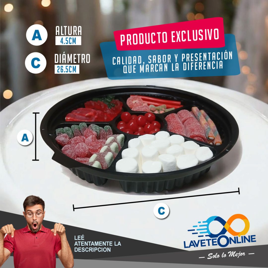 Bandeja Dulce Navidad Personalizada Con Logo Tu Regalo Empresarial - Alternativa Caja Navideña - Motivo: Felicidades - Imagen 3