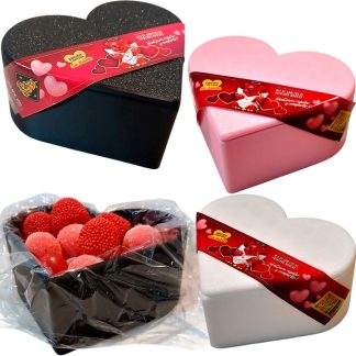 Caja Corazon con Tapa 120g Gomitas Regalo Amor San Valentin