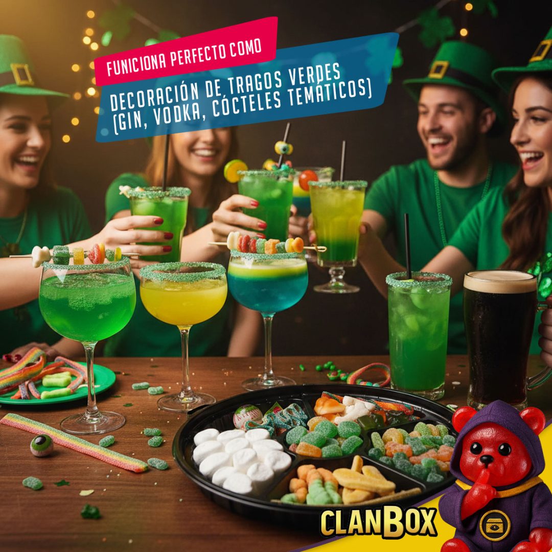 Bandeja San Patricio Picada Dulce Gomitas Box Premium Juntadas Previa – Varios Motivos - Imagen 7