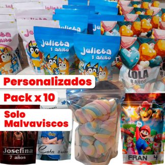 Pack x10 Doypacks Personalizados - Especial Malvaviscos ☁️🍭