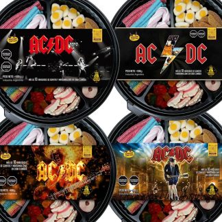 Picada Candy Rock: Edición Especial AC/DC (500g) - Bandeja Picada Dulce Gomitas Box premium