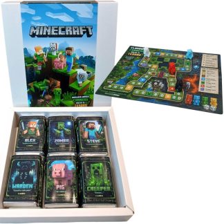 Caja de Chocolates Minecraft + Juego de Mesa "Carrera hacia el Tesoro"