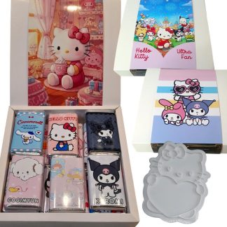 Caja de chocolatines Hello Kitty and Friends + Figura para colorear