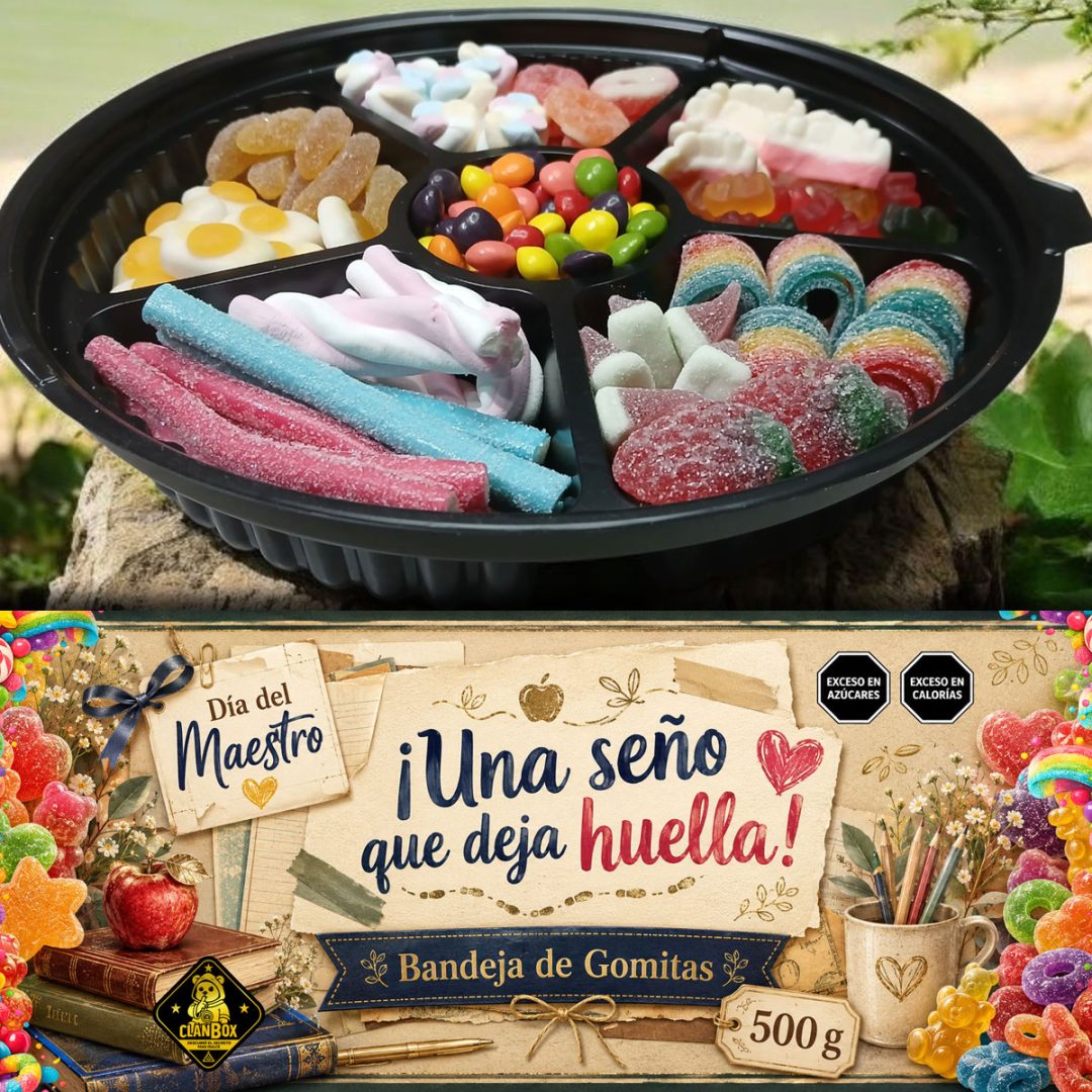Bandeja Picada De Gomitas Día Del Maestro 500g – Edición Especial 🍎✨ - Imagen 6