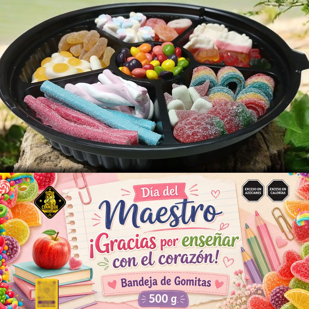 Bandeja Picada De Gomitas Día Del Maestro 500g – Edición Especial 🍎✨ - Imagen 5