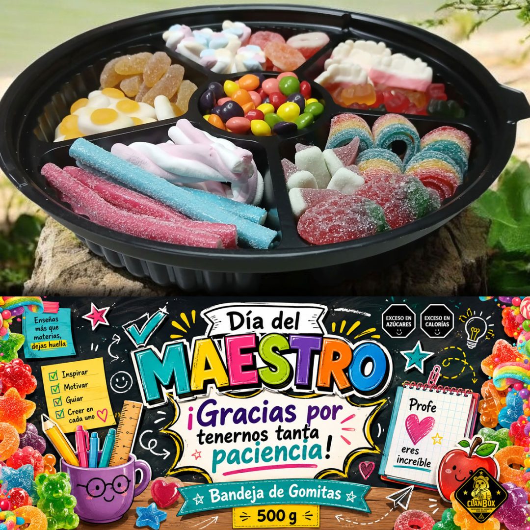 Bandeja Picada De Gomitas Día Del Maestro 500g – Edición Especial 🍎✨ - Imagen 7