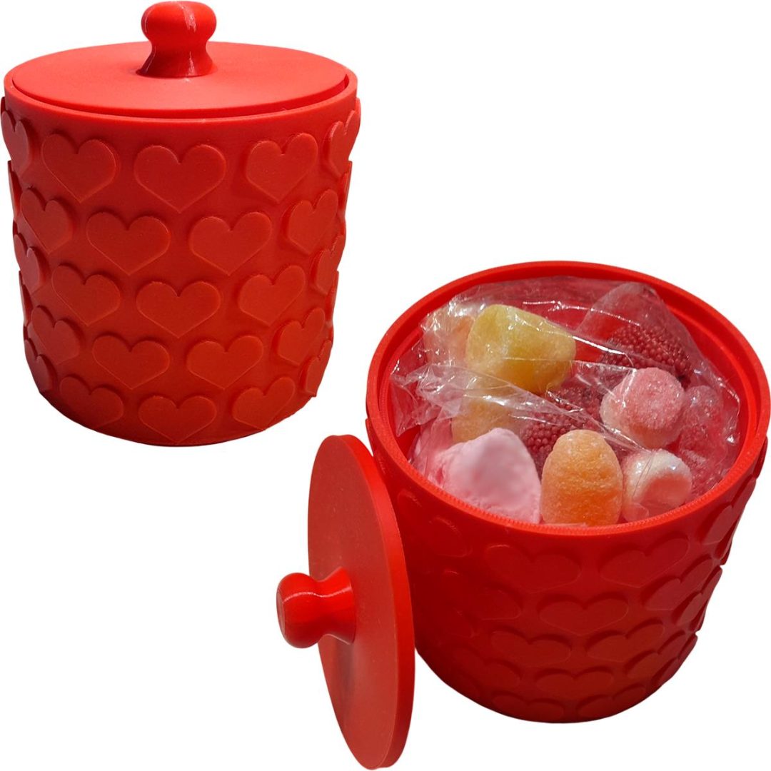 Box Labrado Corazones con Gomitas 💖✨ - Rojo