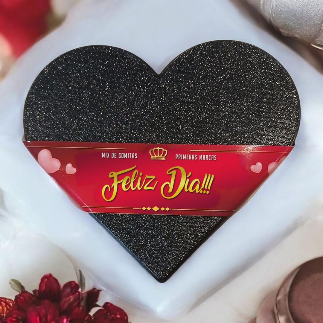 Caja Corazón Organizador con Gomitas 120g - "Feliz Día" 💖🍎💼 - Imagen 9