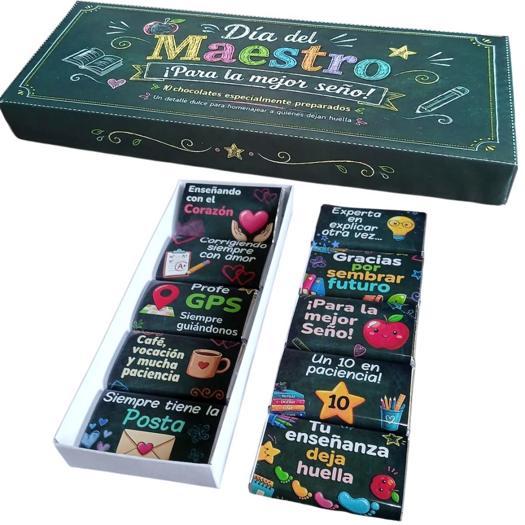 Estuches de 10 Chocolatines Día del Maestro – Edición Especial 🍎✨ - Imagen 7