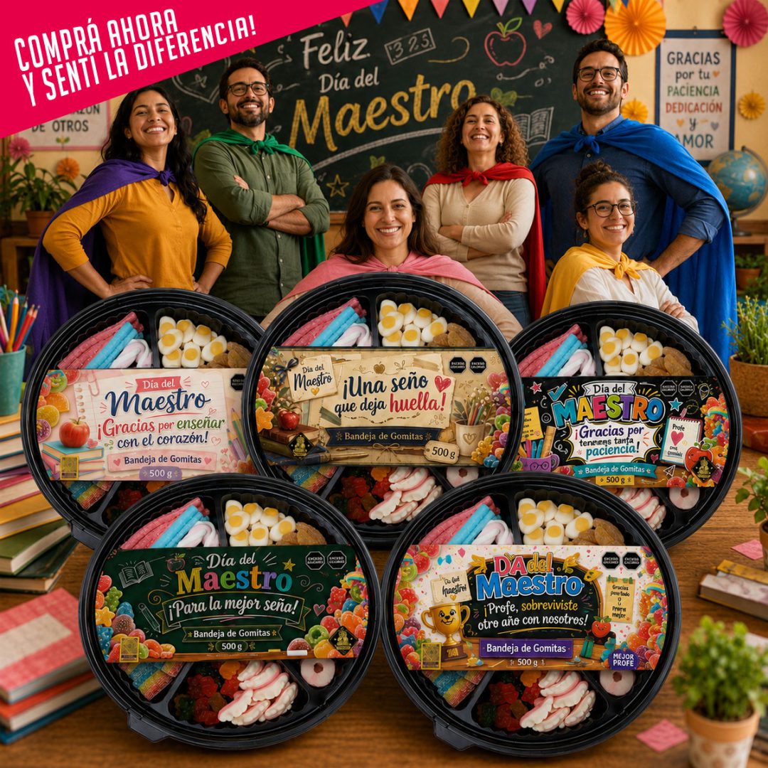 Bandeja Picada De Gomitas Día Del Maestro 500g – Edición Especial 🍎✨ - Imagen 3