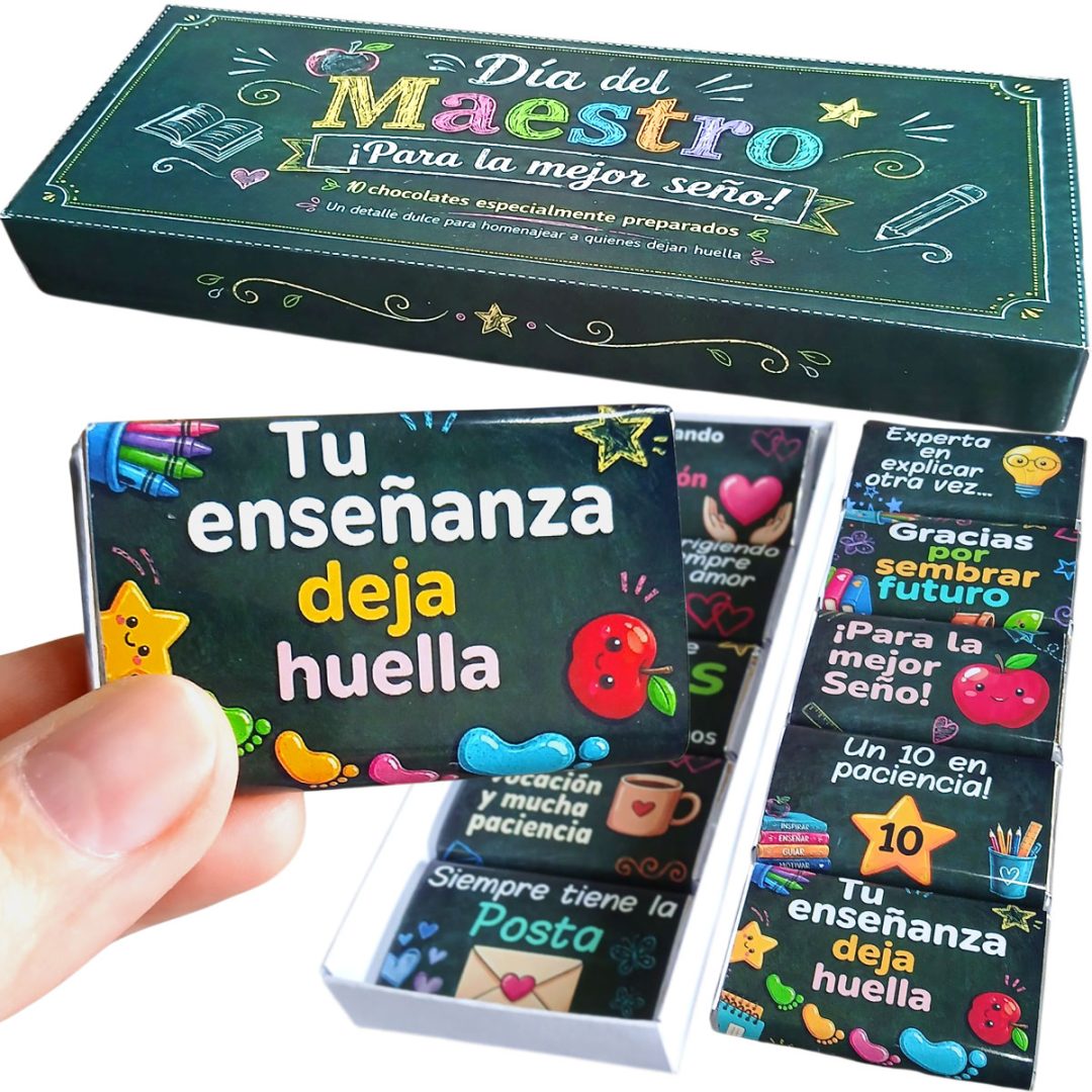 Estuches de 10 Chocolatines Día del Maestro – Edición Especial 🍎✨ - Imagen 9