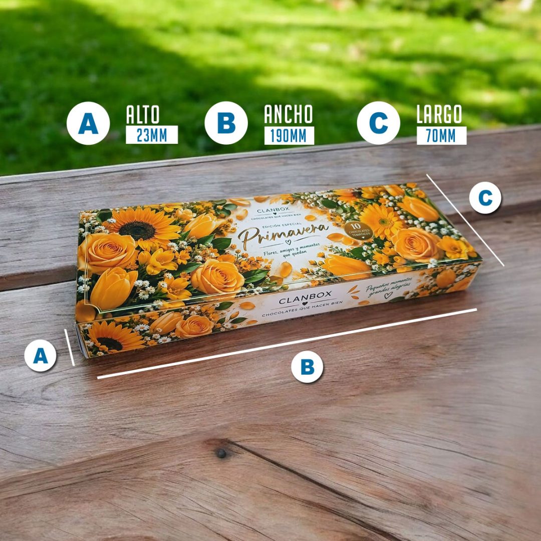 Estuche Chocolatines 10 Flores Amarillas - Primavera, Amistad, Excusa para Regalar🌻☀️ - Imagen 2