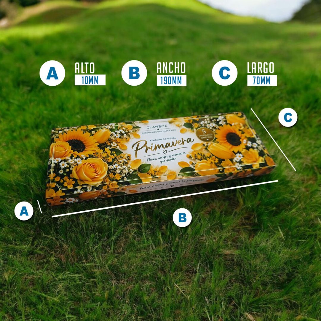 Estuche Chocolatines 5 Flores Amarillas - Primavera, Amistad, Excusa para Regalar🌻☀️ - Imagen 2