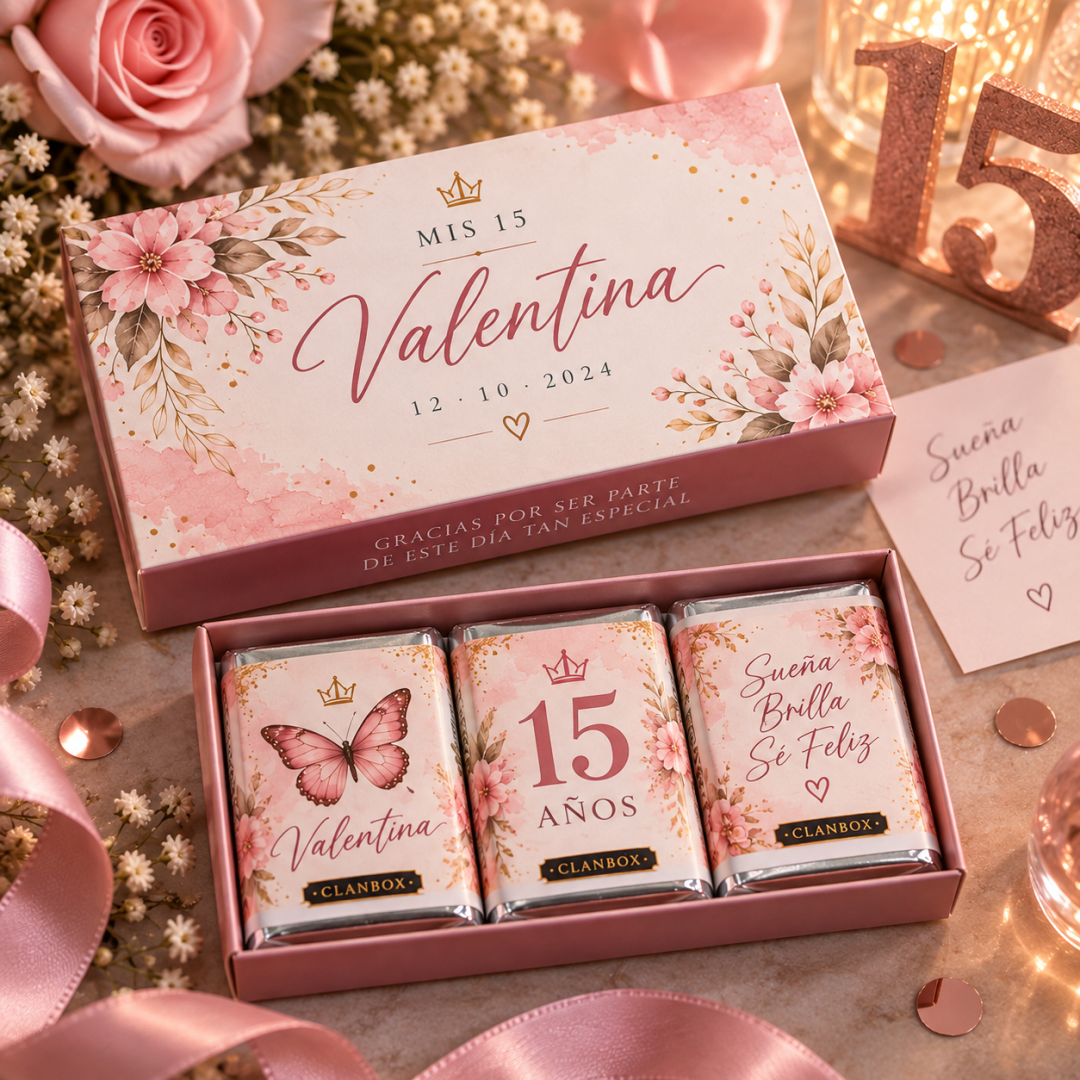 Estuche Personalizado con 3 Chocolates - Souvenir para Eventos ✨🍫 - Imagen 8