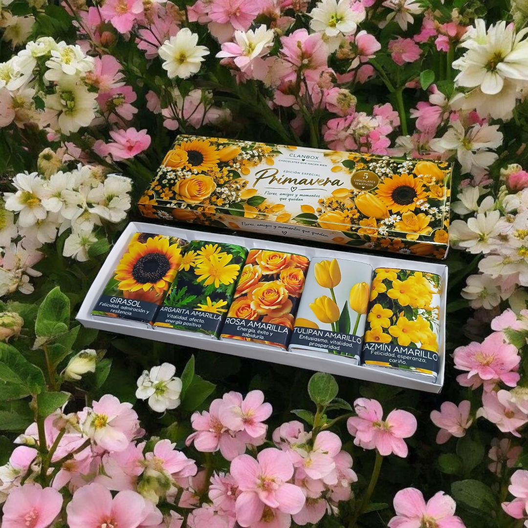 Estuche Chocolatines 5 Flores Amarillas - Primavera, Amistad, Excusa para Regalar🌻☀️ - Imagen 8