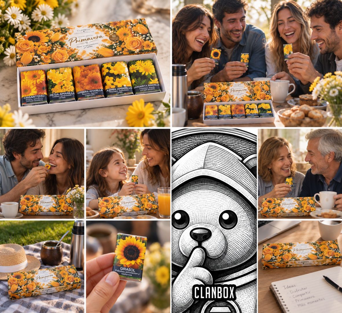 Estuche Chocolatines 10 Flores Amarillas - Primavera, Amistad, Excusa para Regalar🌻☀️ - Imagen 4