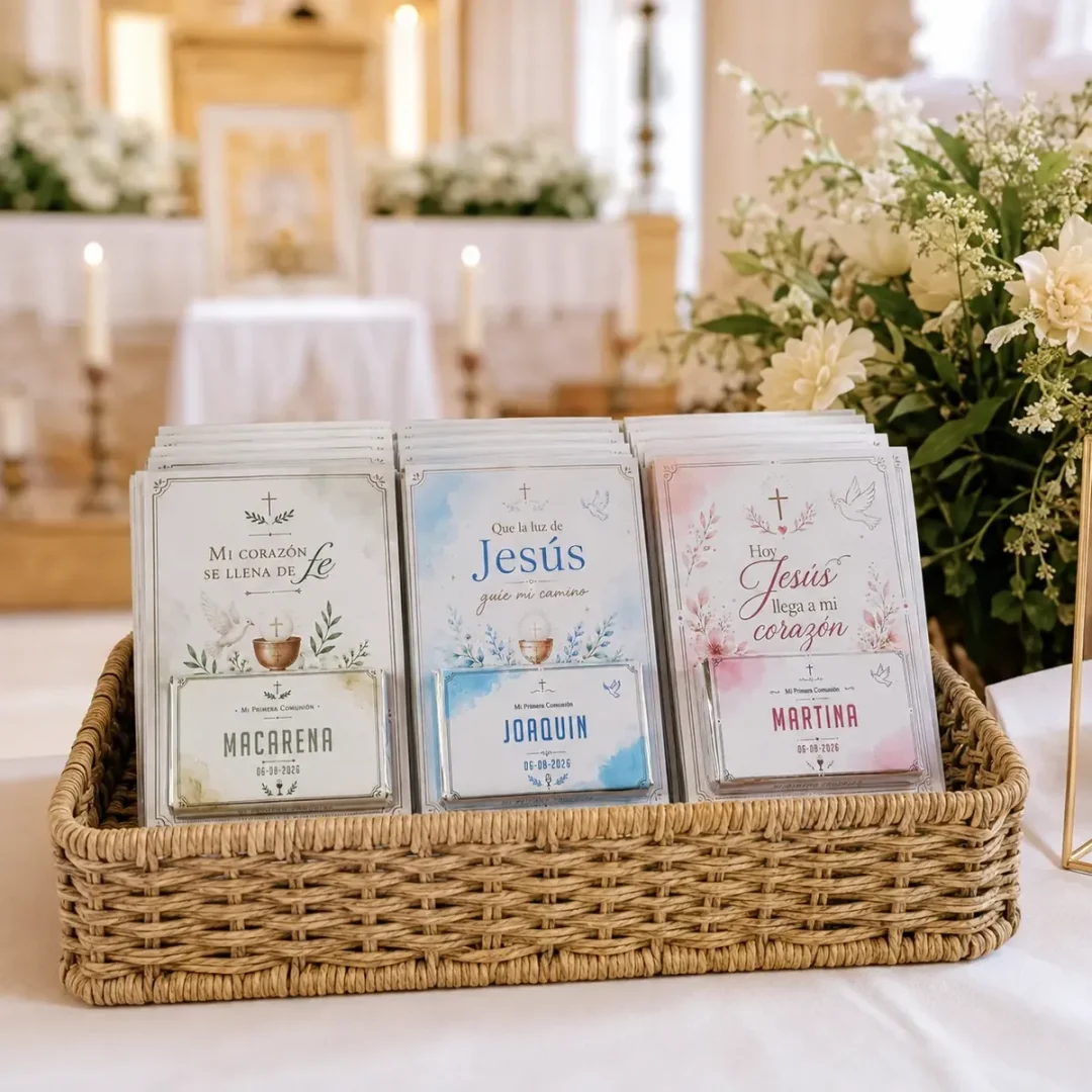 Chocotarjeta Souvenir Comunión/Bautismo 🕊️✨ - Imagen 3