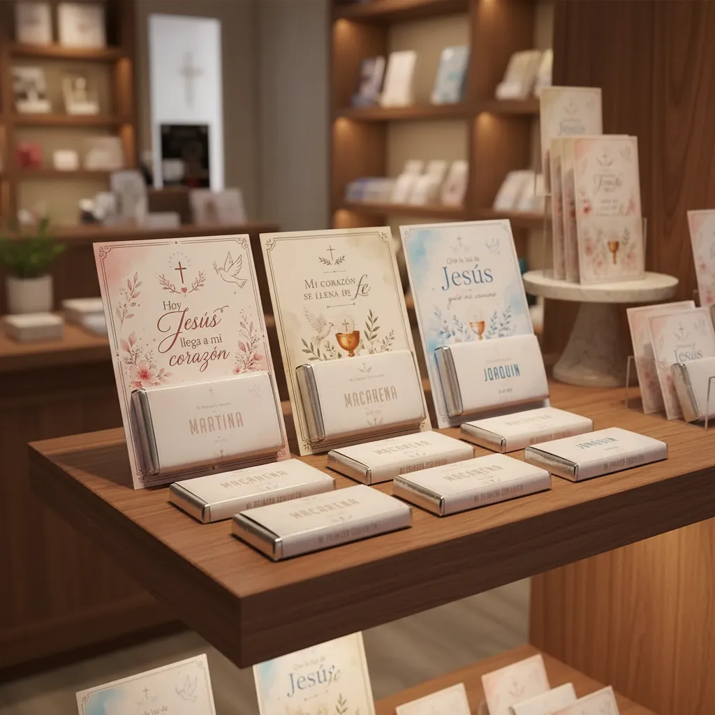Chocotarjeta Souvenir Comunión/Bautismo 🕊️✨ - Imagen 5