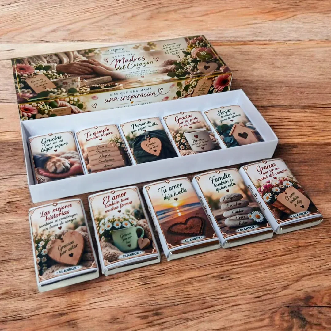 Estuche 10 chocolatines Frases para Mamá del Corazón - Edición Especial: Día de la Madre - Imagen 8