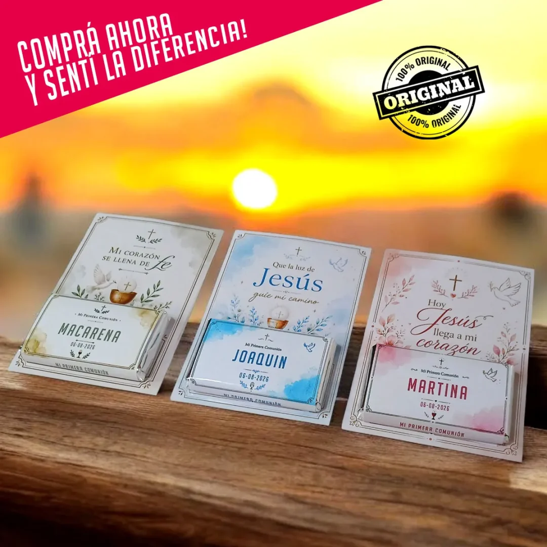 Chocotarjeta Souvenir Comunión/Bautismo 🕊️✨ - Imagen 11