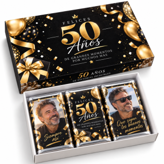 Estuche Personalizado con 3 Chocolates - Souvenir para Eventos ✨🍫