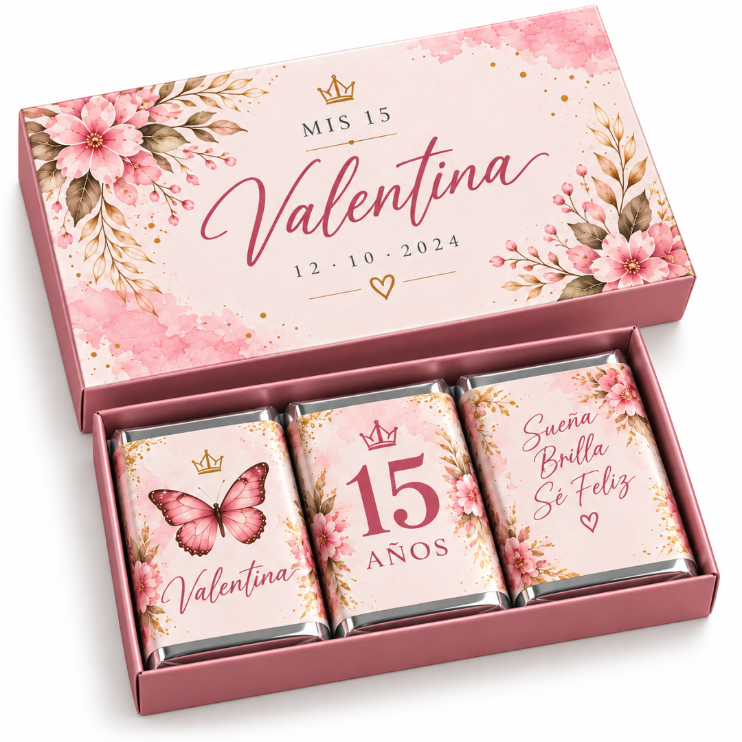 Estuche Personalizado con 3 Chocolates - Souvenir para Eventos ✨🍫 - Imagen 12