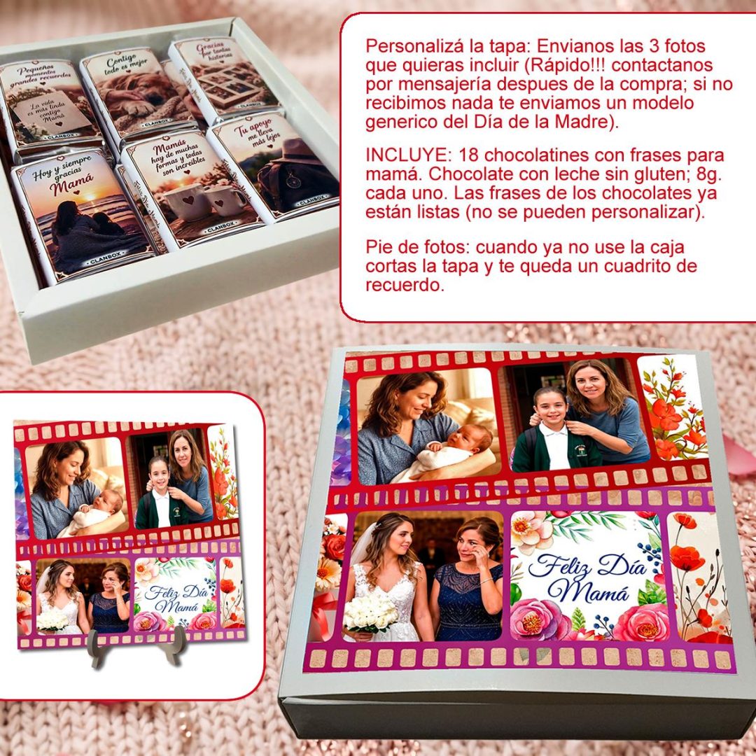 Caja con Chocolatines Tapa Personalizada - Edicion Especial: Día de la Madre 💖🍫 - Imagen 2