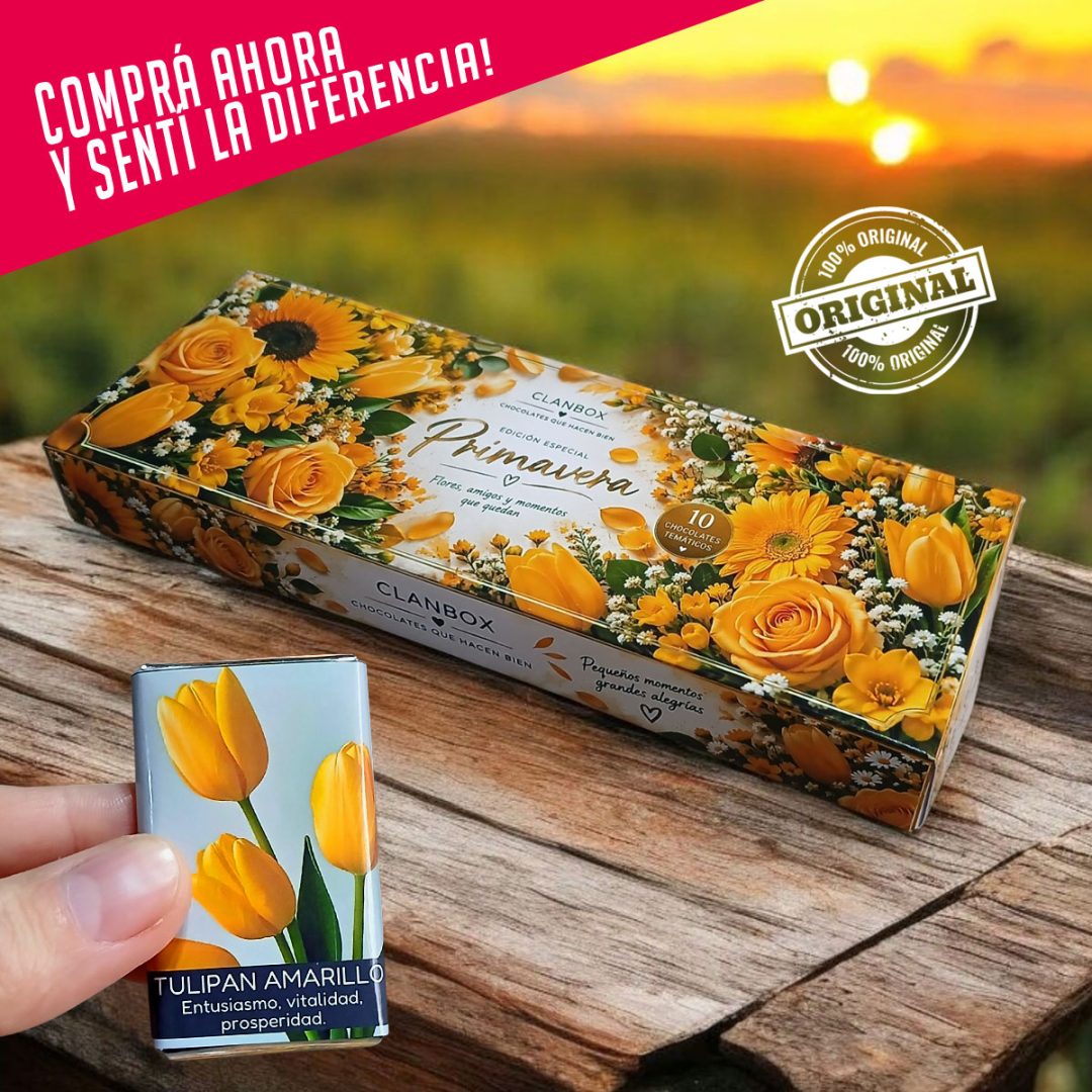 Estuche Chocolatines 10 Flores Amarillas - Primavera, Amistad, Excusa para Regalar🌻☀️ - Imagen 3