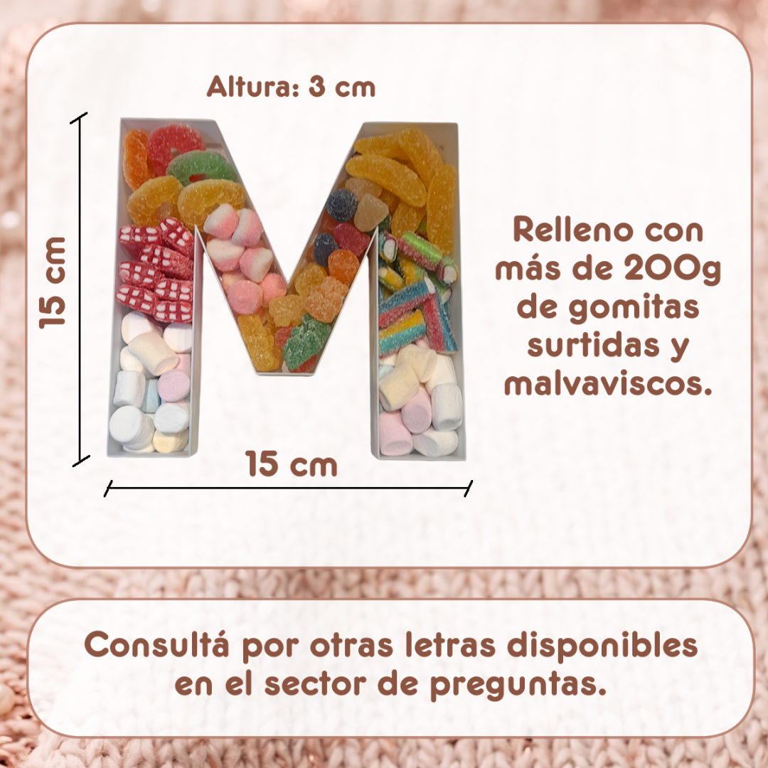 Box Letra M con Gomitas y Malvaviscos Surtidos - Mamá Día de la Madre 🎁💖 - Imagen 2