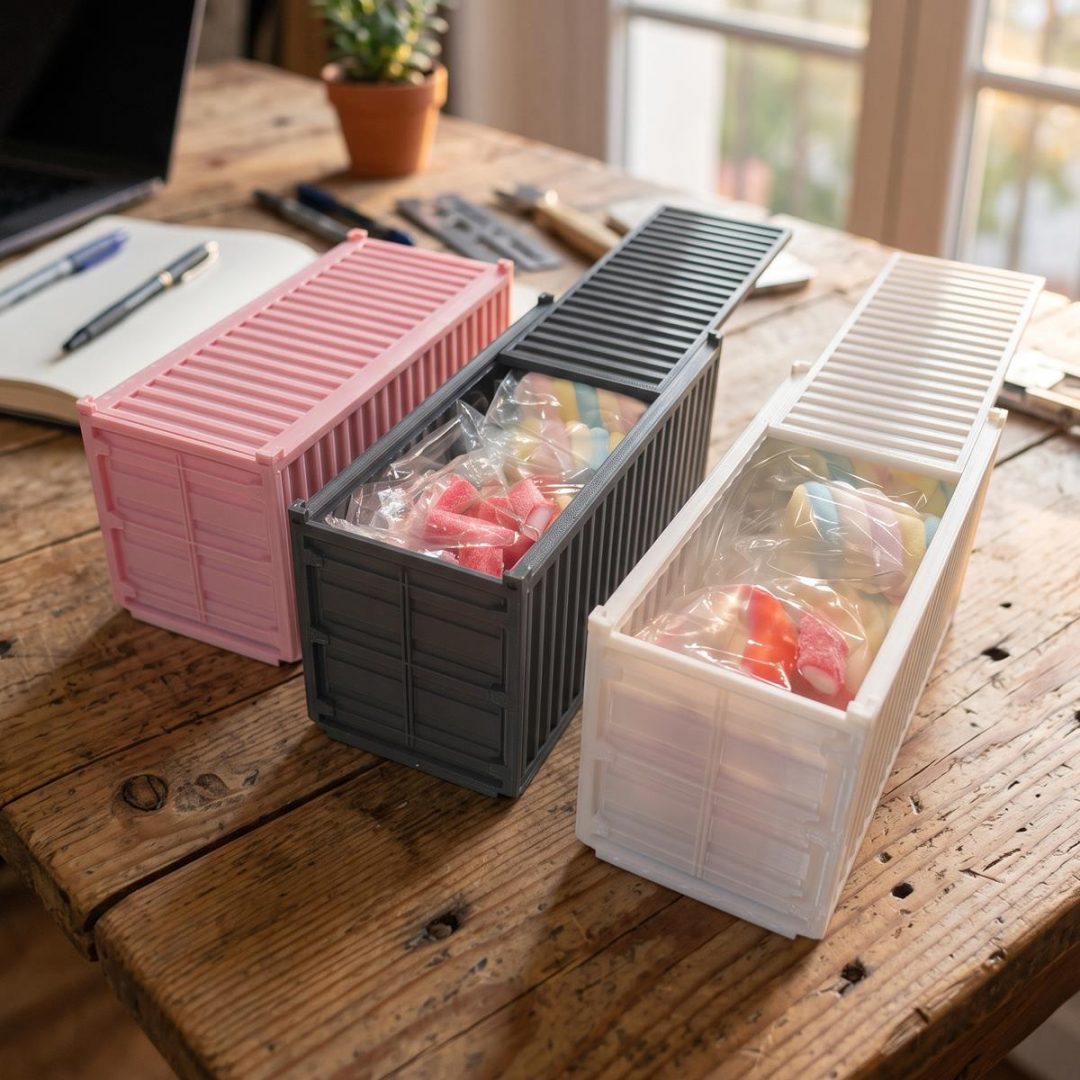 Container con Gomitas y Malvaviscos 140g - Organizador Apilable 🍬📦✨