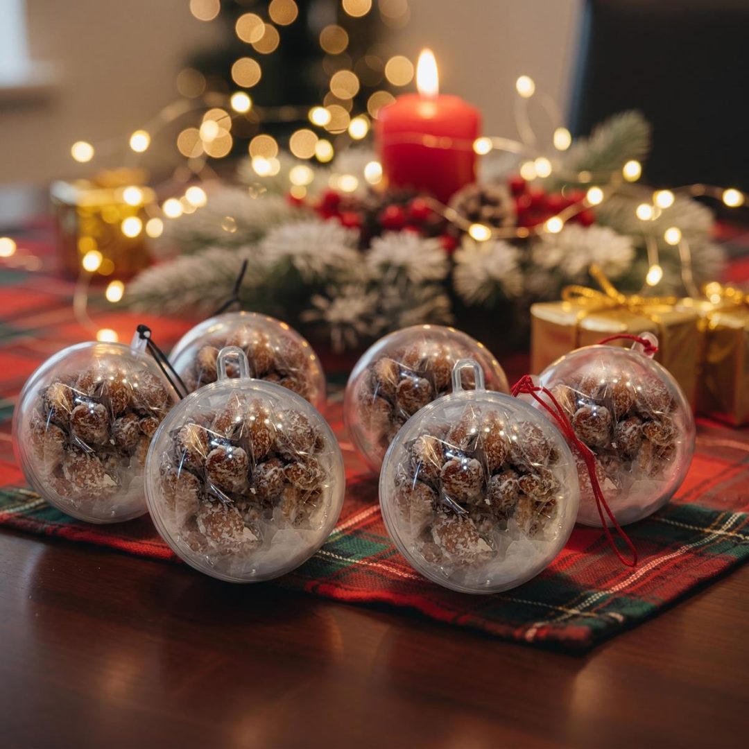Bola Navidad con Almendras (con Miel y Coco) - Adorno navideño Arbolito - Imagen 3