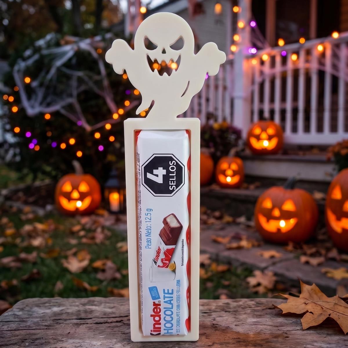 Porta Kinder Halloween con Chocolatin incluído - 1 figura + 1 kinder