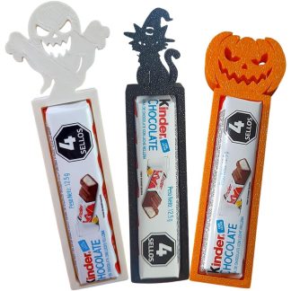 Set de 3 Figuras Halloween Porta Chocolatín Kinder (Incluído) 🎃👻✨