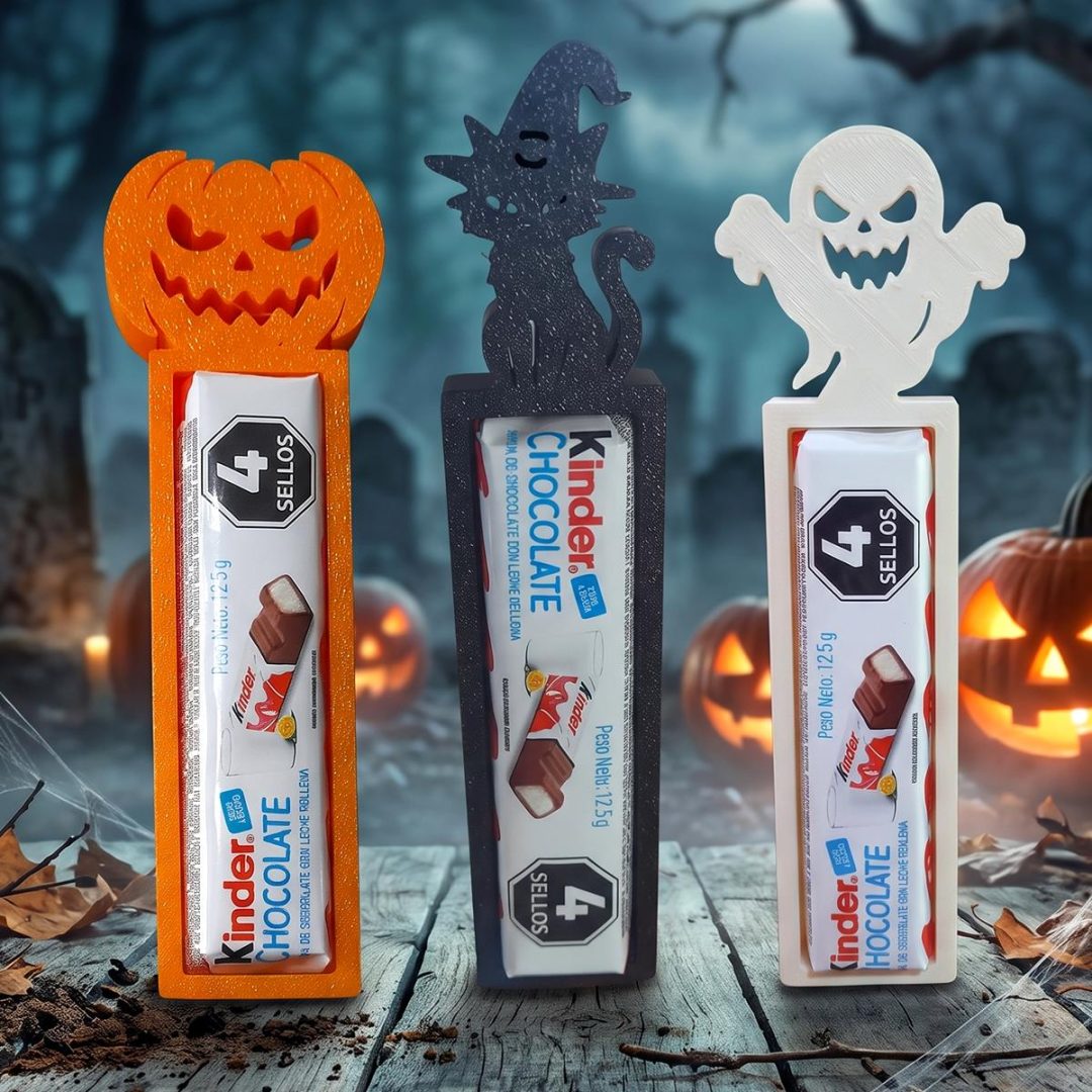 Porta Kinder Halloween con Chocolatin incluído - 1 figura + 1 kinder - Imagen 3